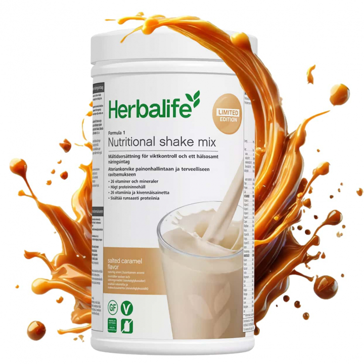 Herbalife Formula 1 Salted Caramel – Måltidsersättning – Vegansk – Proteinrik – Viktkontroll – Glutenfri – Laktosfri