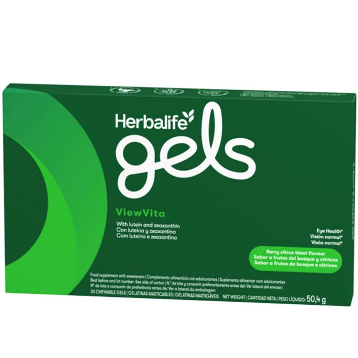 Herbalife Gel ViewVita - Berry Citrus Blast - Tuggbart kosttillskott för ögonhälsa med lutein, zeaxantin och DHA